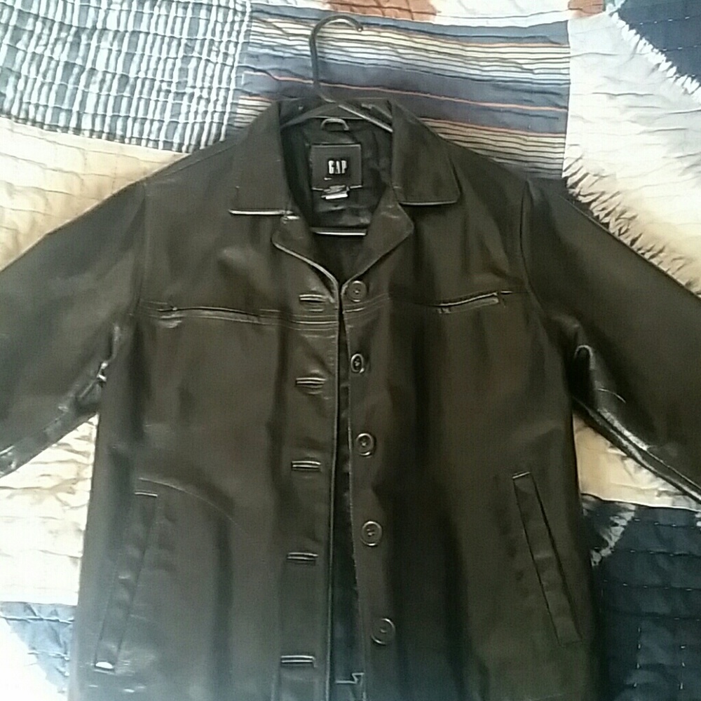 Leather coat